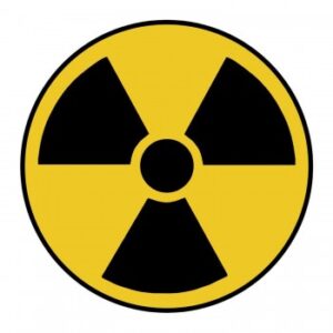 Radiation Hazard Warning Label, 3" Round, Pack of 6